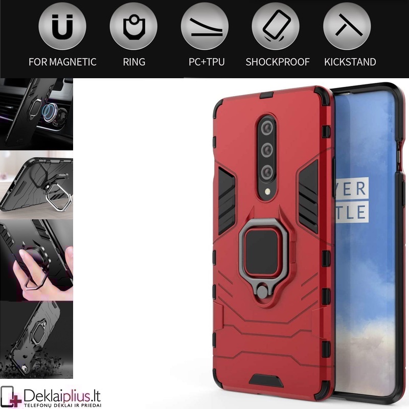 Sustiprintas dėklas 4in1 - raudonas (ONEPLUS 8) Sustiprintas dėklas 4in1 - raudonas (ONEPLUS 8)